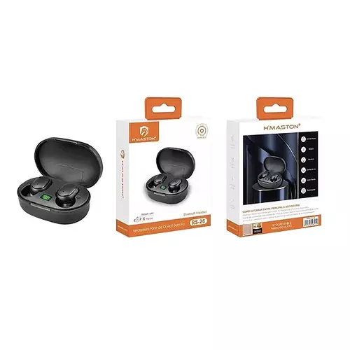Fone Ouvido Bluetooth Rs26 Sem Fio H'Maston Digital Preto - Imagem 2