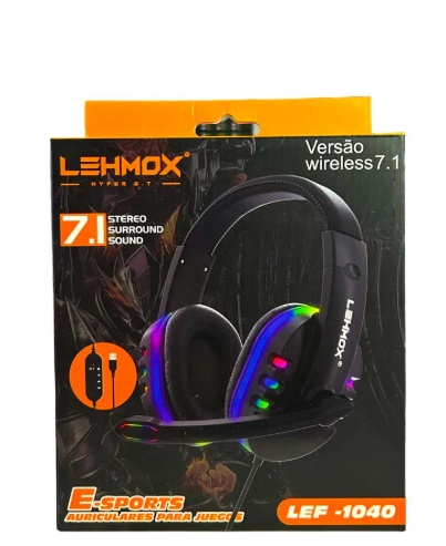 FONE DE OUVIDO HEADSET RGB GAMER COM MICROFONE 7.1 VIRTUAL LEHMOX LEF-1040 - Imagem 4