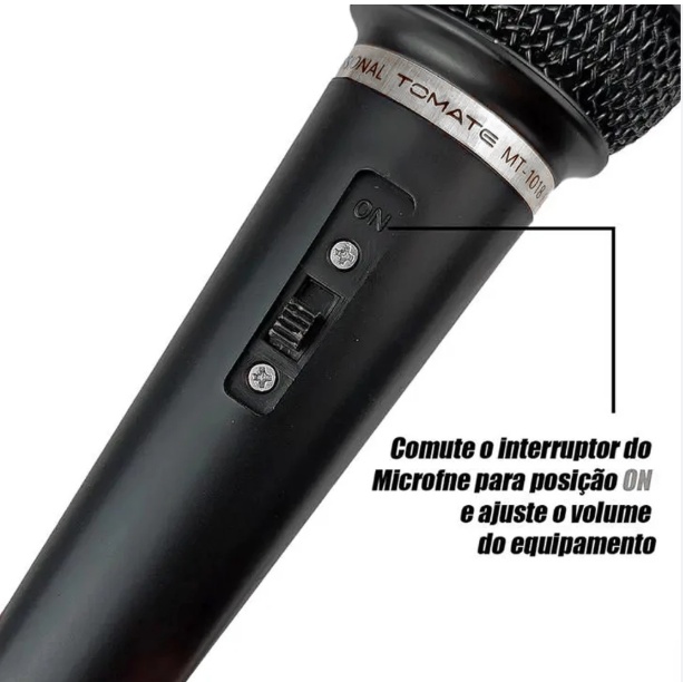 Microfone Dinâmico Profissional com Fio Tomate MT-1018 - Imagem 4