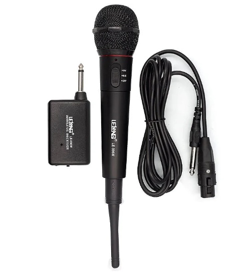 Microfone Profissional Lelong Sem Fio Le996w - Imagem 2