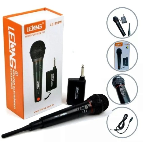 Microfone Profissional Lelong Sem Fio Le996w - Imagem 4